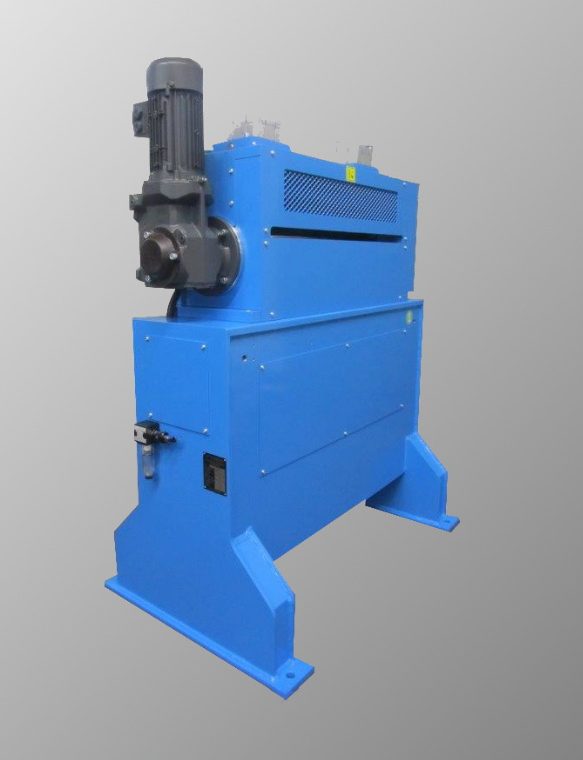 Walzenvorschub Modell WV100-360NC Walzenvorschub für bis zu 360 mm Bandbreite. Mit Maschinenabdeckungen und Bandseitenführung an der Bandeinlaufführung