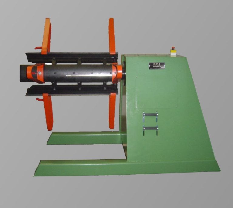 Abwickelhaspeln mit Antrieb und einer Coil -Anschlagplatte